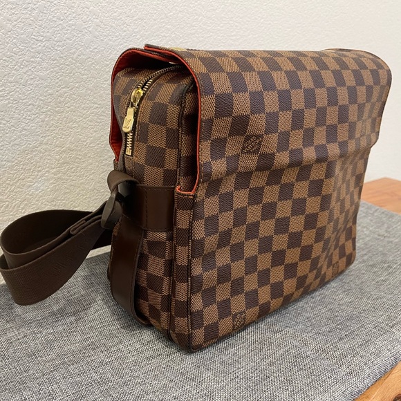 11. Louis Vuitton Brown Naviglio Damier Canvas Crossbody Bag - Picture 8 of 15